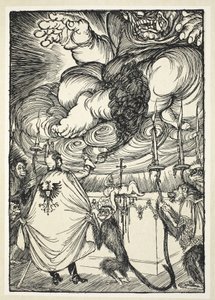The Black Mass No. 2 (The Celebrant and the Master of Ceremonies), illustration from The Kaiser